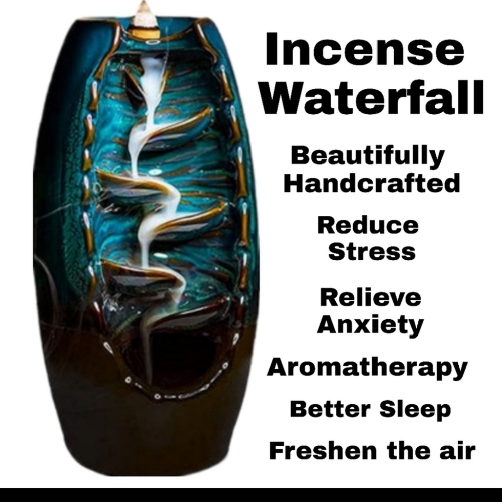 NIB Handcrafted Incense Waterfall Aromatherapy Reduce Stress & Anxiety - Picture 4 of 5